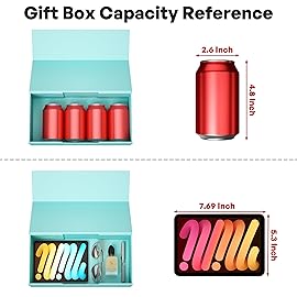 RYDDOY 5 Pack Turquoise Gift Box, 12x6x4\'\' Gift boxes for Presents with Lids Magnetic Closure Rectangle Collapsible for Bridesmaid Proposal Box, Wedding
