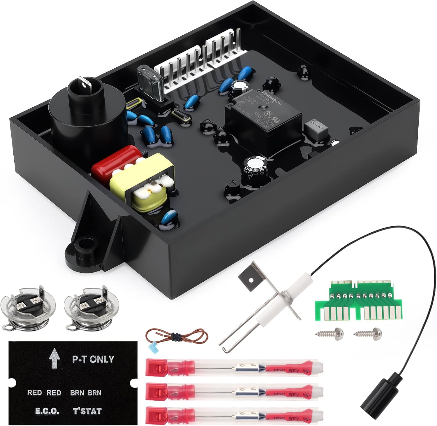 LOCOPOW 3 in1 RV Water Heater Replacement Parts kit for Atwood/Dometic, 91365 93305 Control/Circuit Board, 91447 Thermal Cut-Off kit, 93868 Spark igniter/Electrode