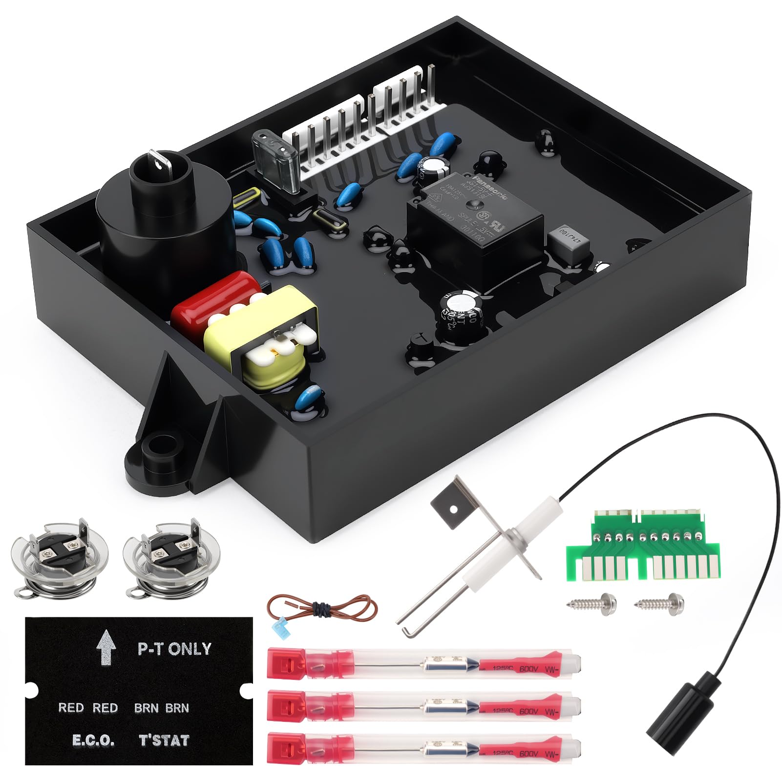 LOCOPOW Kit di parti di ricambio per scaldabagno RV 3 in1 per Atwood/Dometic, 91365 93305 Controllo/Circuito, 91447 Kit di taglio termico, 93868 Accenditore/elettrodo a scintilla