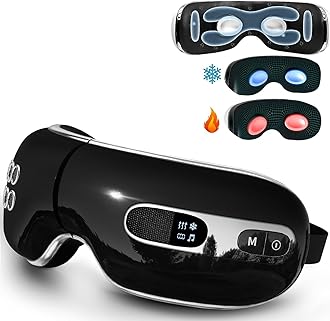 Eye Massager with Heat and Cooling for Dry Eye Strains, Bluetooth Eye Massager Mask for Migraines Christmas Gifts for Women and Men