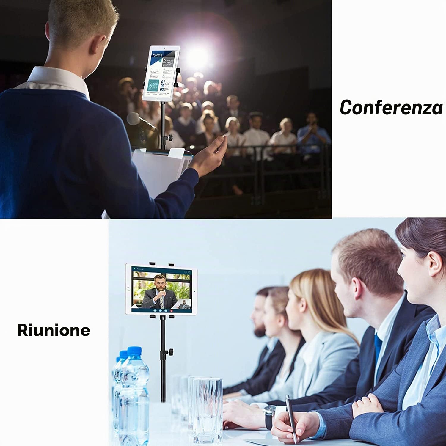 Supporto da pavimento per iPad, iPad Mini e altri tablet (5,5-12,9" pollice)