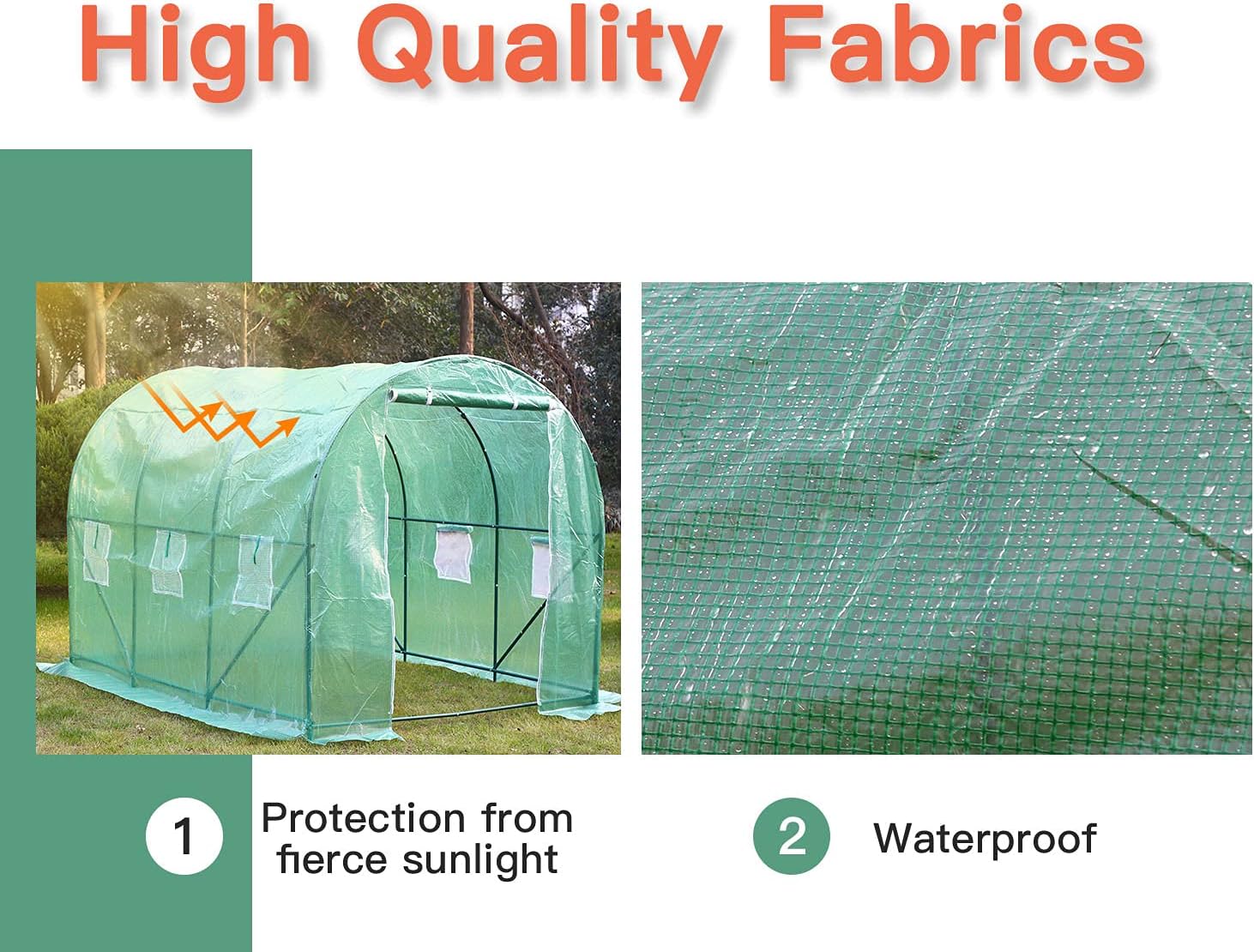 Greenhouse for Outdoors Greenhouse Walk-in Green House L10'xW7'xH7' Plastic Mini Greenhouse Kit Indoor Portable Greenhouse Plant Shelves Tomato Herb Canopy for Patio