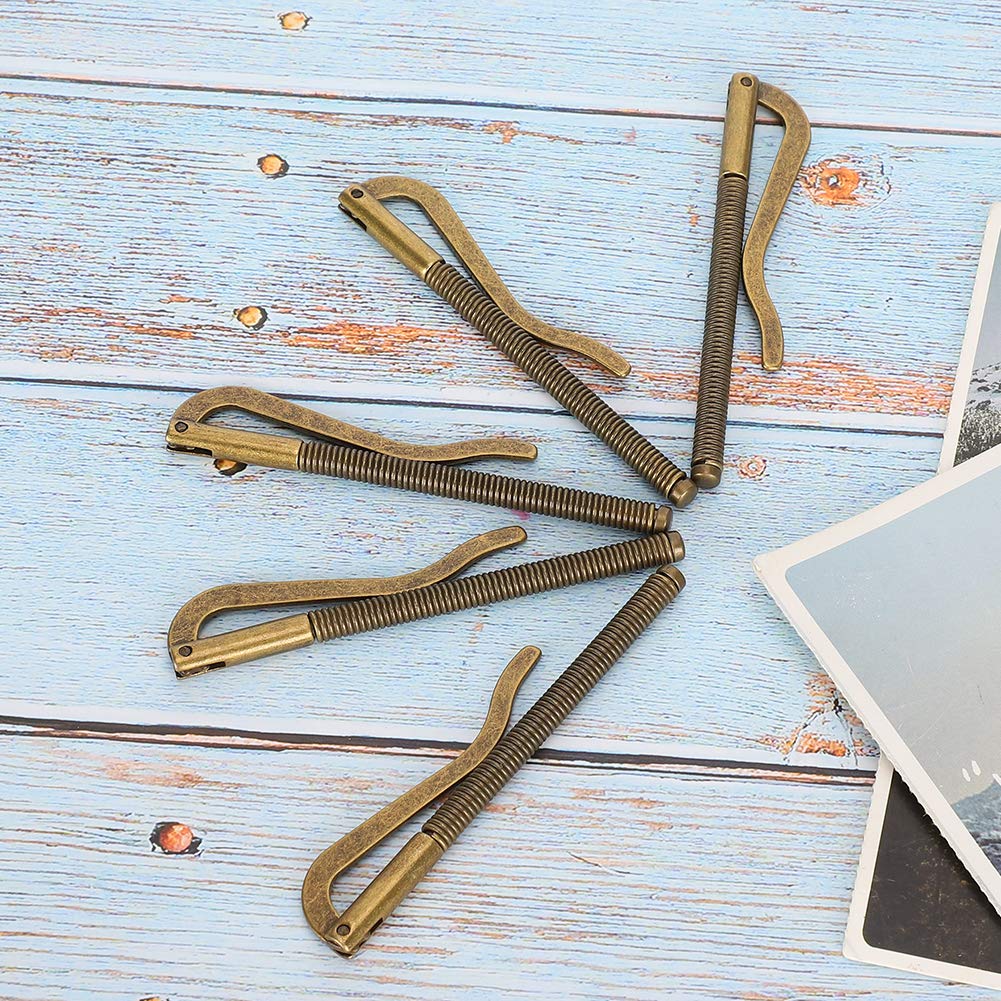 5 Clip Per Banconote In Acciaio Galvanizzato - Fermasoldi Per Portafoglio, Finitura Bronzo