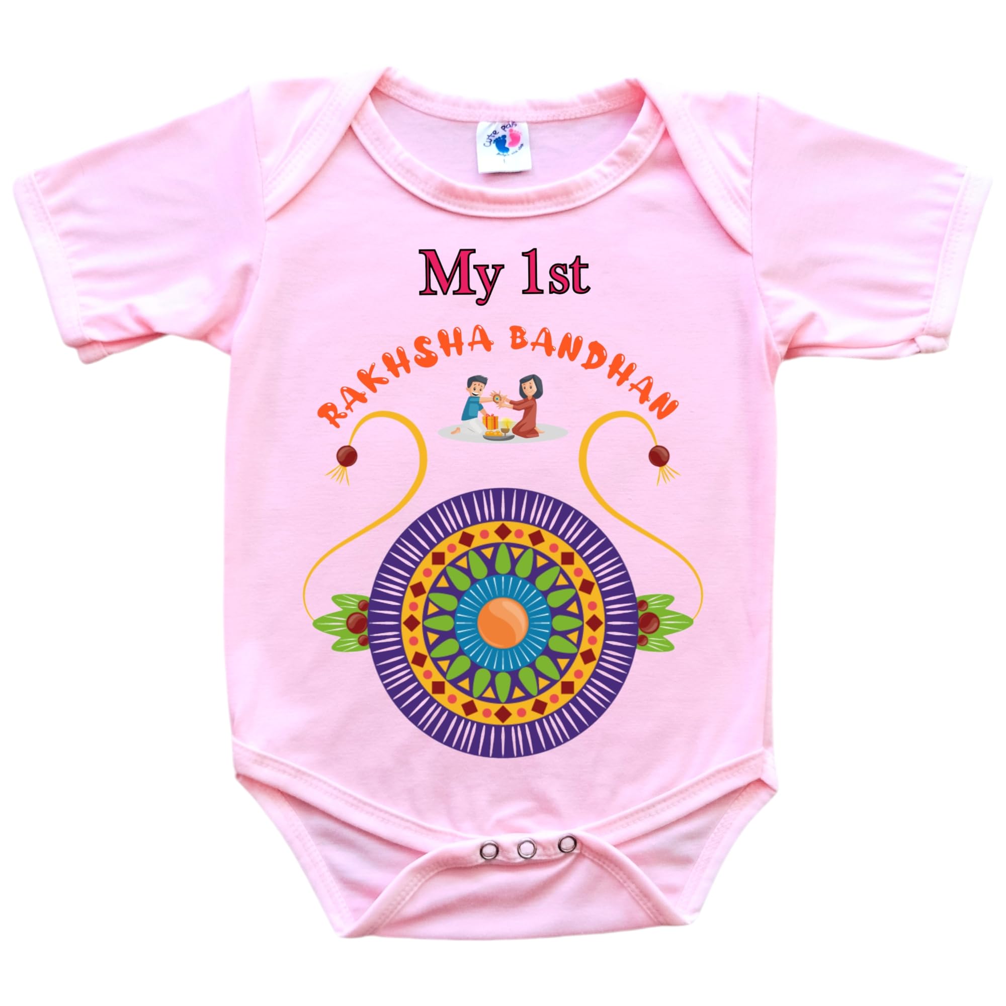 Cute Pals My 1st Rakhi Romper Bodysuit Onesie For Baby