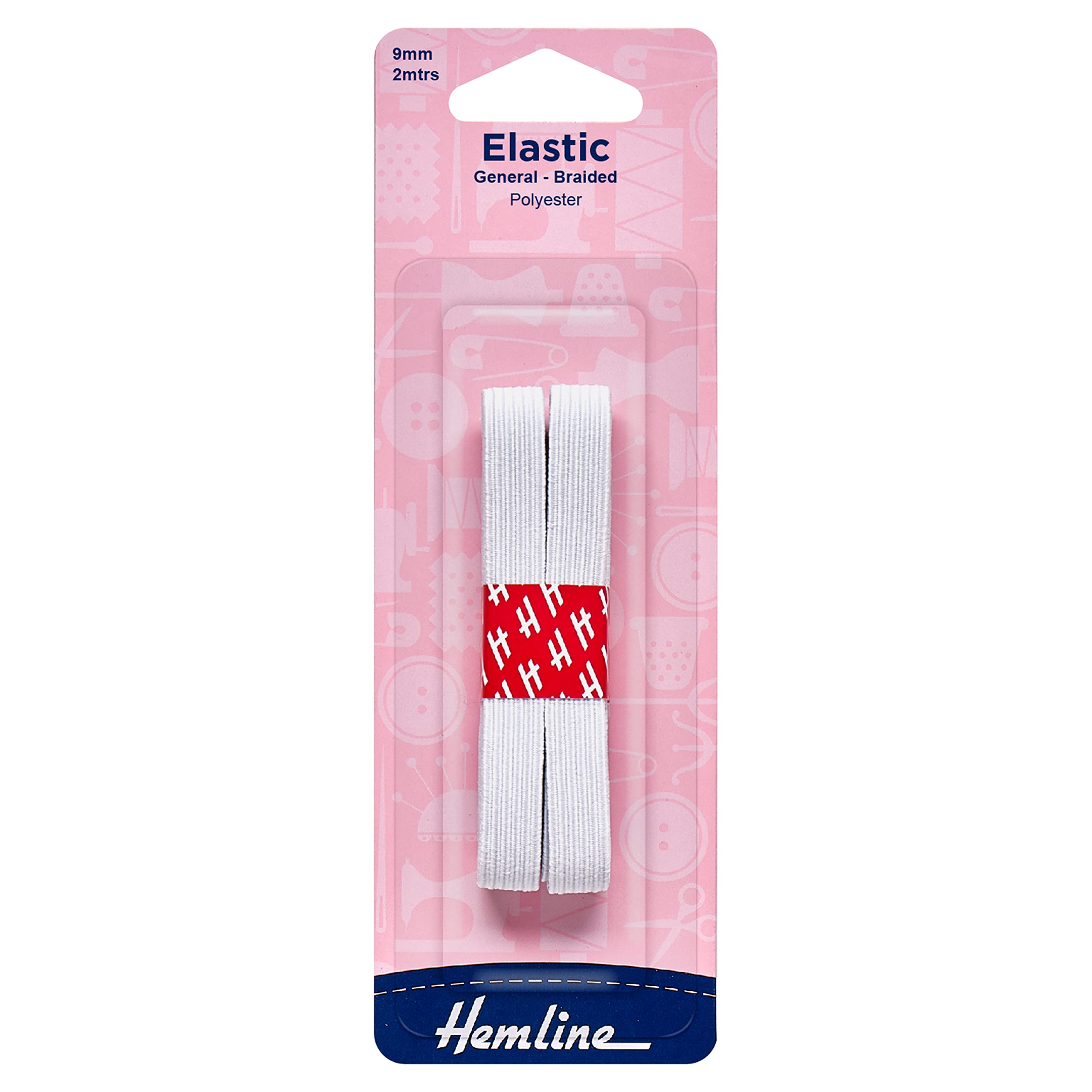 Hemline White General Purpose Elastic