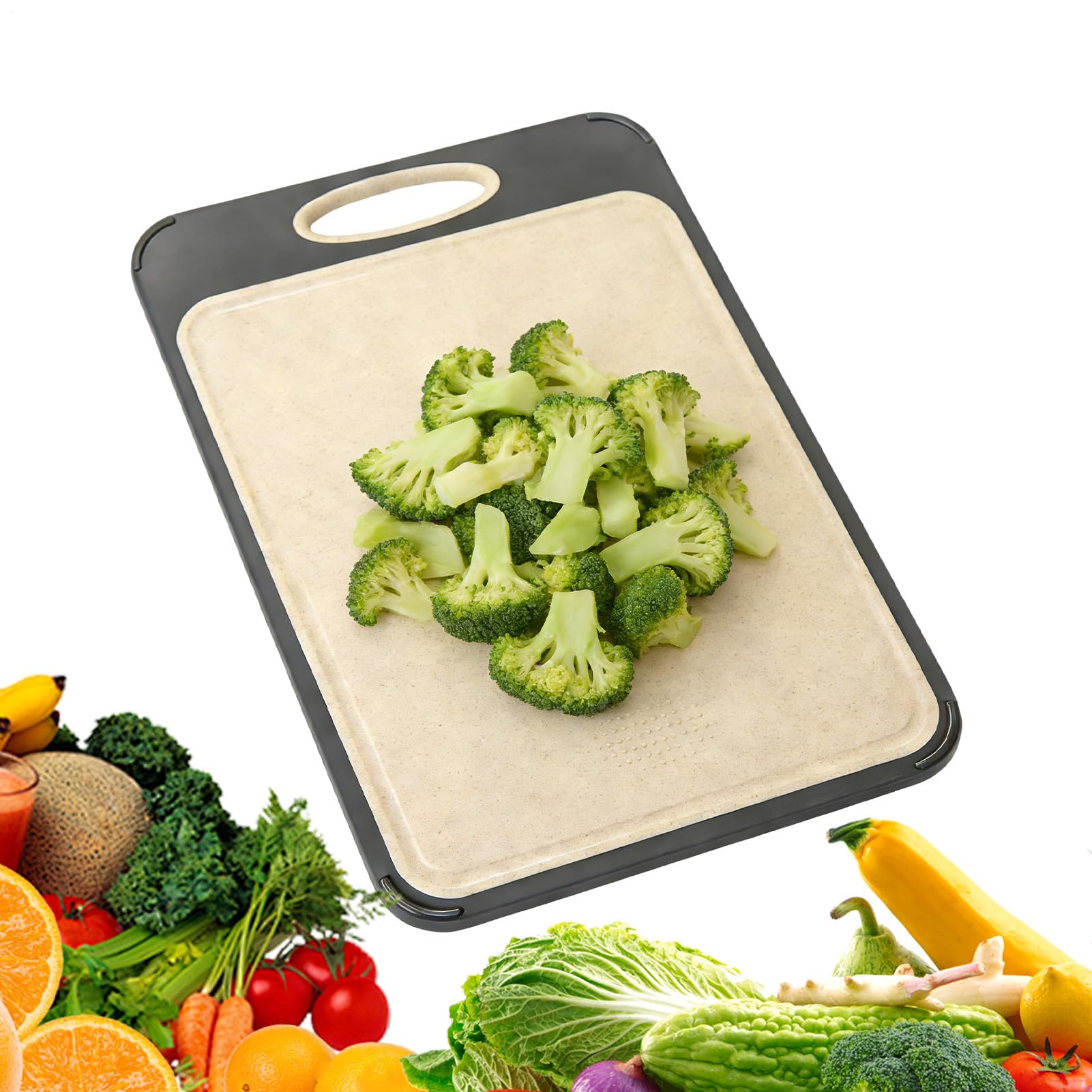 Planche à découper en acier inoxydable double face grande taille pour cuisine