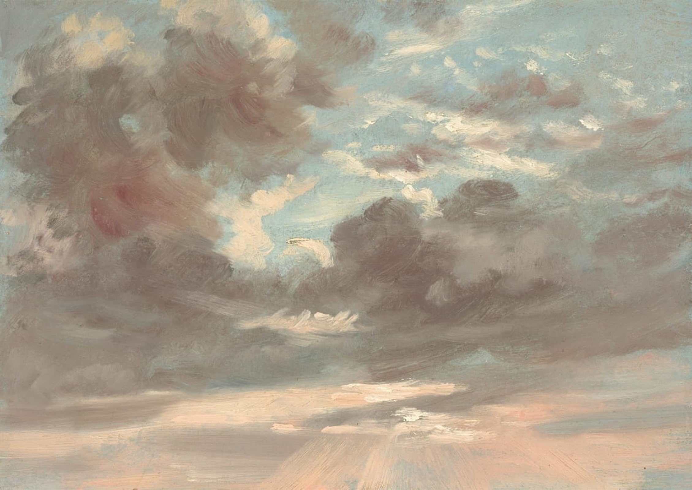 ARTXLXXBN Famous Painting Canvas Artwork Graffiti Print Cloud Study Stormy Sunset by John Constable Portrait Canvas Image for Home Decor 60x90cm