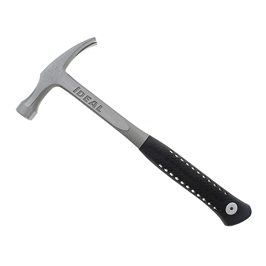 IDEAL Electrical 35-210 Drop-Forged Hammer - Electrician's Hammer 18 oz. 12-1/2 in. Claw Hammer
