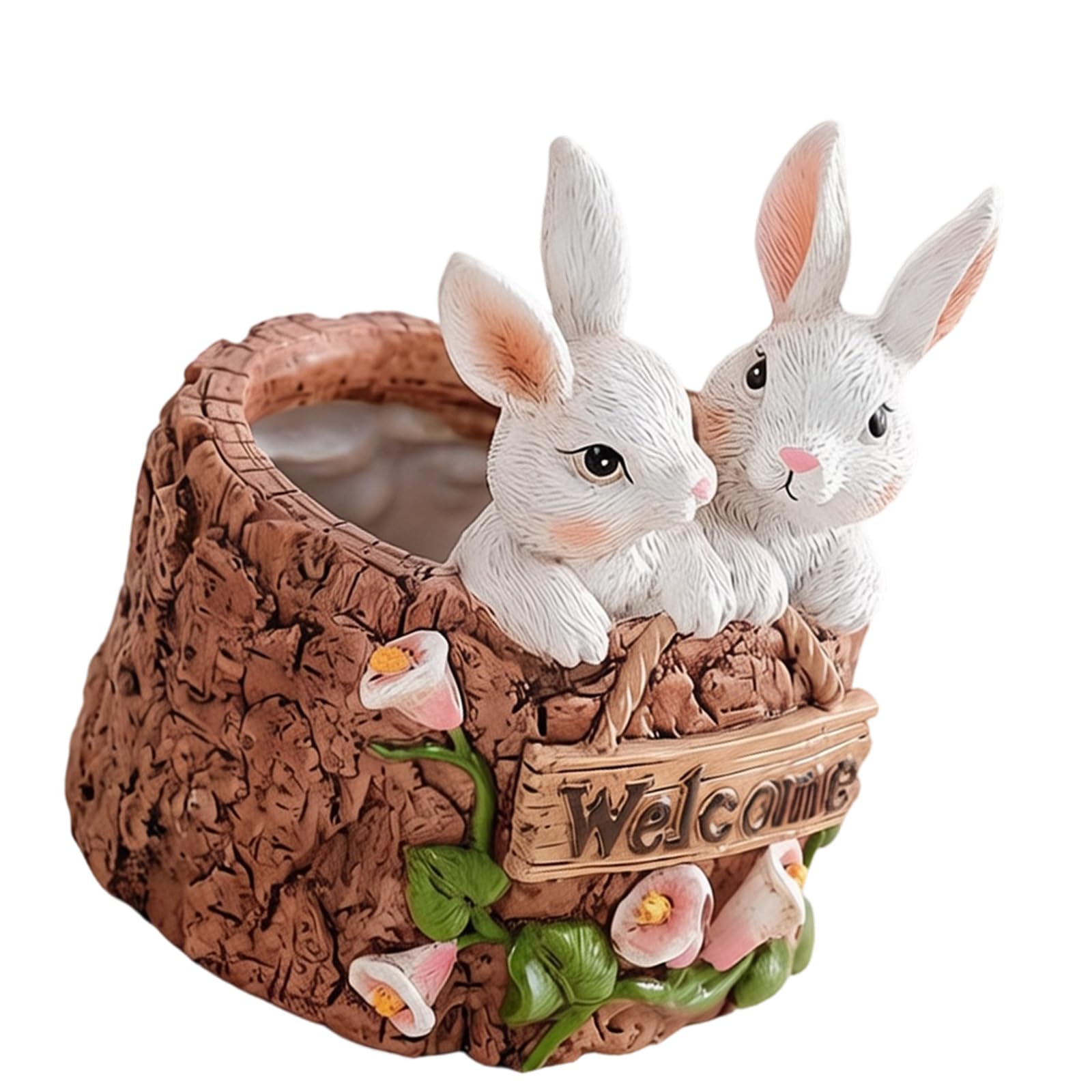 Qcbuegof Artistic Resin Succulents Planter with Fun Animal Shape Resins Planter Suitable for Succulents Arrangements Animal Molded Flower Container