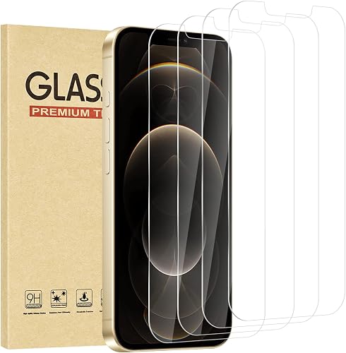Jngnpn 4 Pack for iPhone 12 Pro Max Screen Protector，Premium Tempered Glass Film