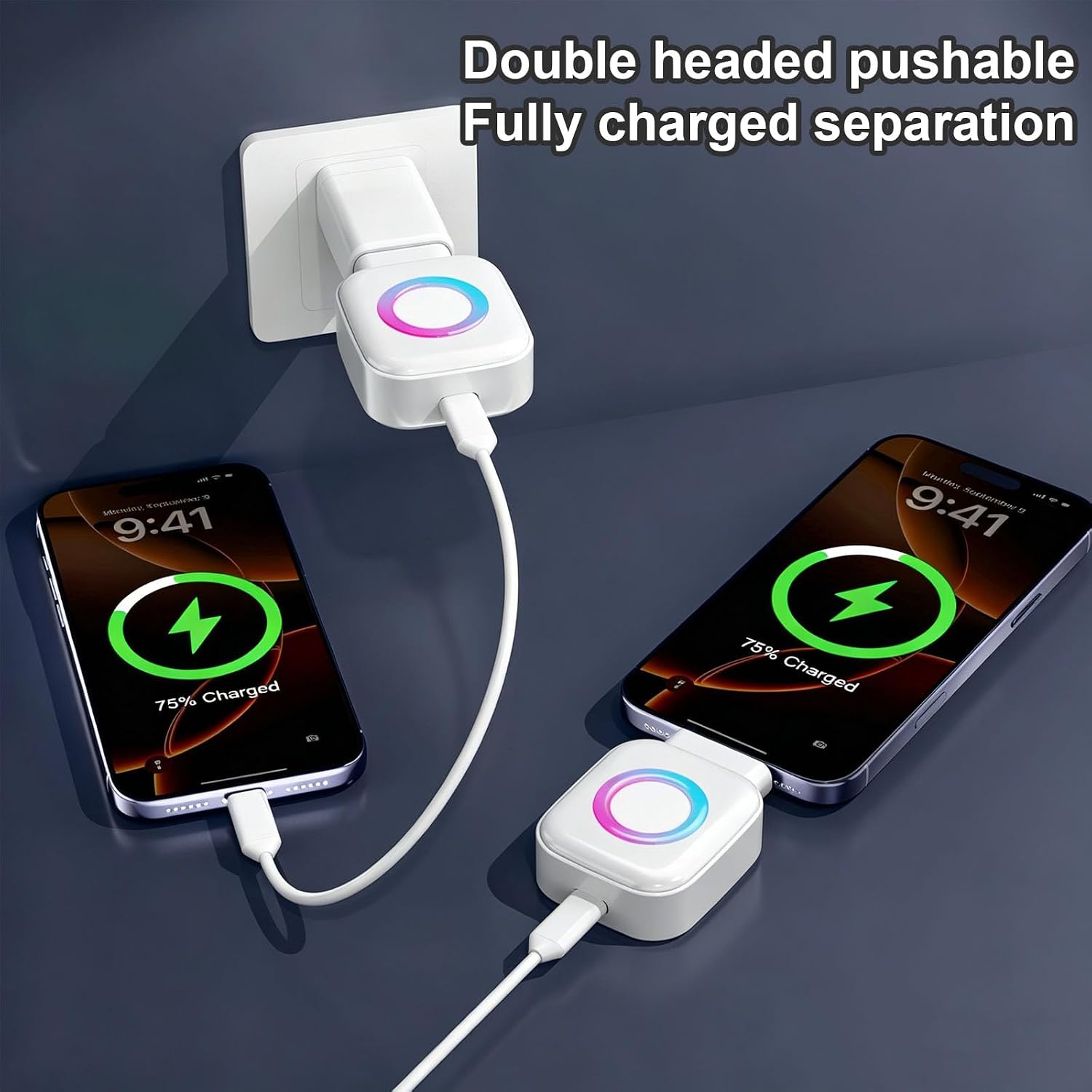 Auto Fast Charging Adapter, Smart Auto Stop Charging Adapter, Fully Charged Separator, Disconnect Chargings Cable Protector, Type C Automatic Disconnection Chargings Device Compatibility