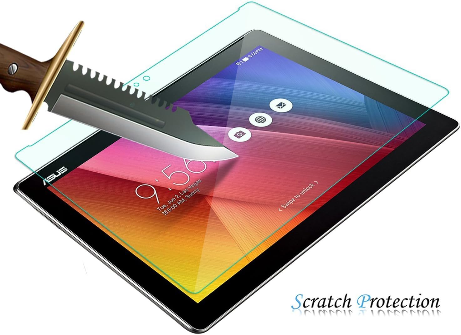 SPARIN ASUS ZenPad 10 (10.1 Inch) Screen Protector, 2.5D Round Edge / Scratch Resistant / Tempered Glass Screen Protector for ASUS ZenPad 10 (Z300M/Z300C/Z300CL/Z300CG)
