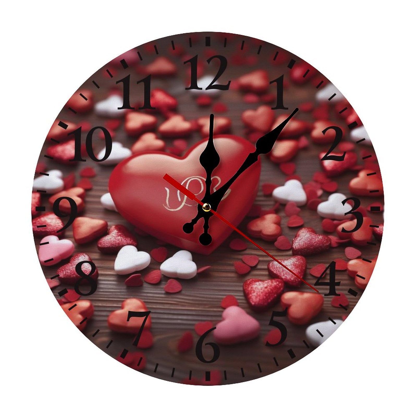 NTVOWPZO 10 Inch Wall Clock Battery Operated Wall Clocks Silent Non-Ticking Round Wall Clock for Living Room Kitchen Home Office Wall Decorative Clock