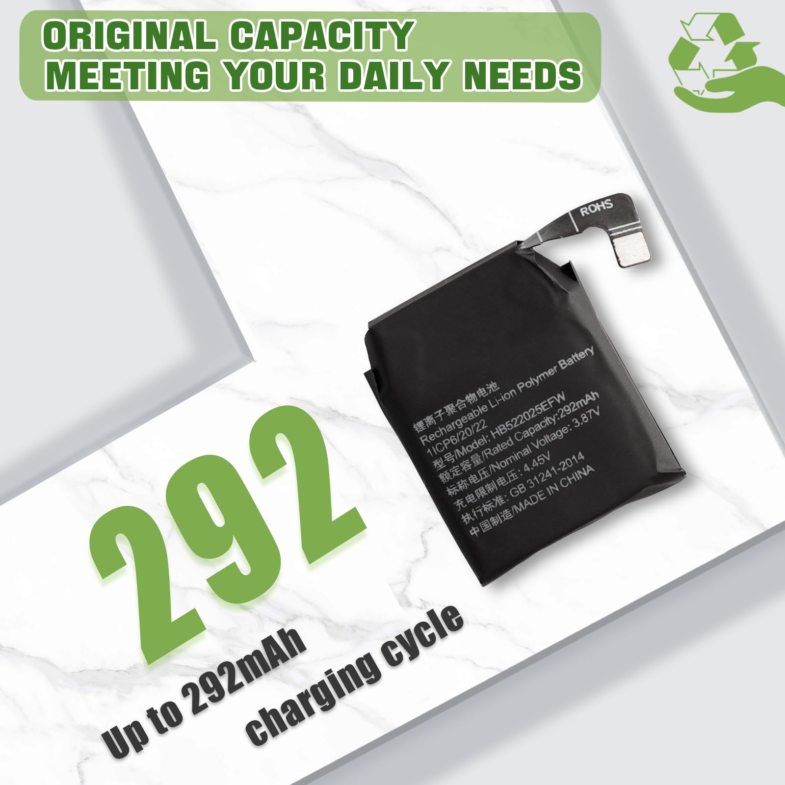 HB522025EFW akumulator zastępczy kompatybilny z 2 bateriami zapasowymi z zaktualizowanym zestawem narzędzi naprawczych