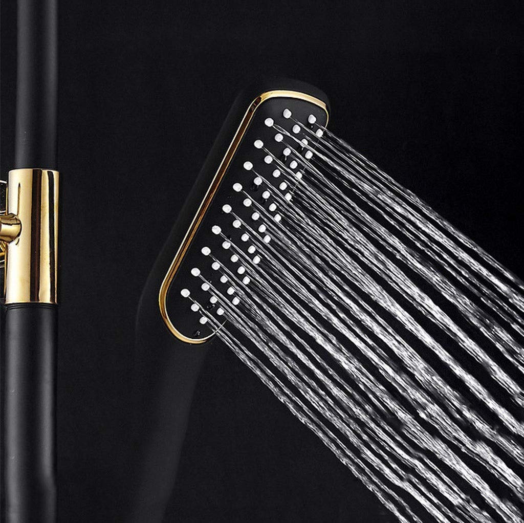 Baño Estilo Europeo Cobre con Incrustaciones de Ducha Negro Antiguo
