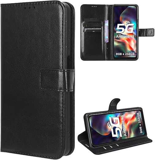 Case for UMIDIGI F3 Pro 5G Wallet, PU Leather Flip Case with Card Holders [Kickstand] Shockproof TPU Inner Shell Phone Case for UMIDIGI F3 Pro 5G, Black