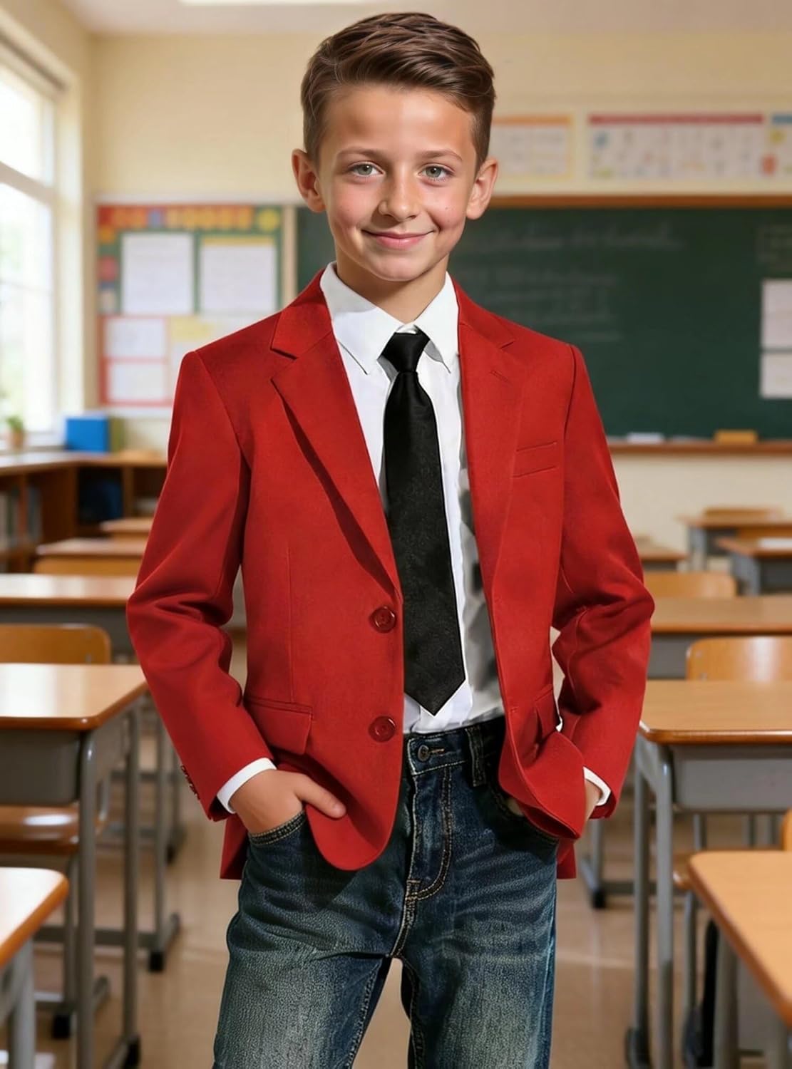 Boys Blazer Sport Coat Kids Blazers for Boys Suit Jacket for Wedding Prom Party Homecoming Uniform Dress Jacket