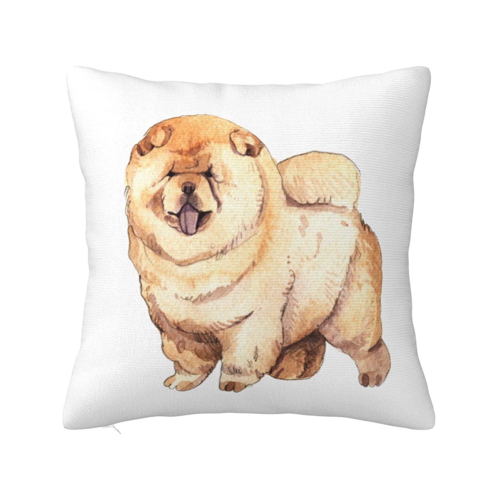 Anceky Throw Pillow Covers 24"x24" with Zipper Throw Pillow Cases Double Sided Plush for Chow Dog
