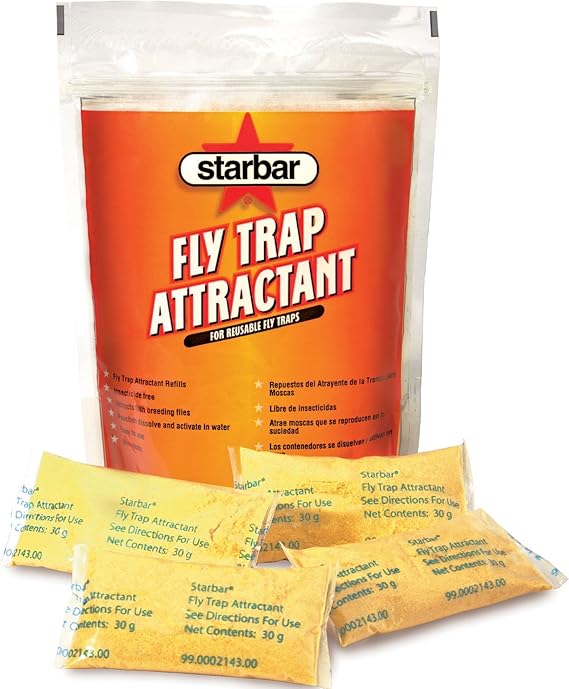 Starbar Fly Trap Attractant Refill For Reusable Fly Traps, 8-30g Starbar Fly Trap Attractant Refill For Reusable Fly Traps, 8-30g