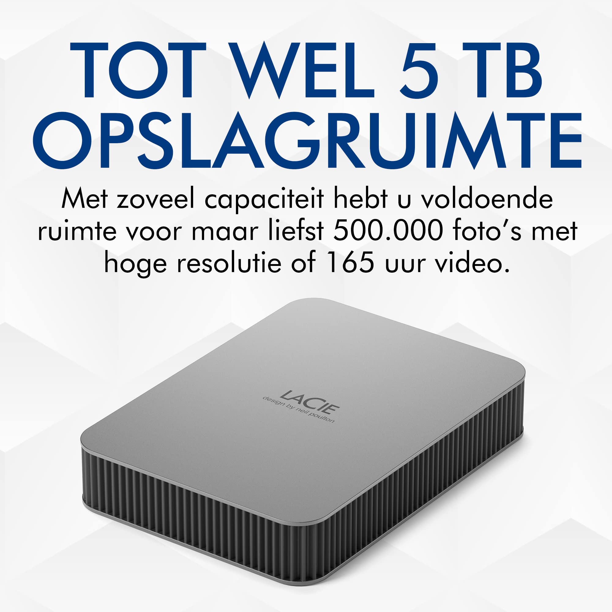 LaCie Mobile Drive 5TB, Draagbare Externe harde schijf, PC Mac