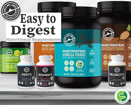 Miniatura 6 de Stellar Labs Proteína de suero en polvo con BCAA y aislado de suero  Certificado bajo en FODMAP, sin OMG, sin gluten, sin soja, bajo en