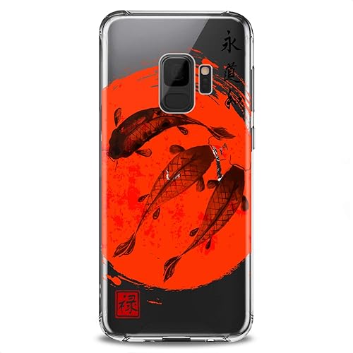 Miniatura 9 de Funda compatible con Samsung S25 S24 S23 FE S22 Plus S21 Ultra S20+ S10e Note 20 S9 Koi Fish Flexible Silicona River Clear Lake Japan Design Red