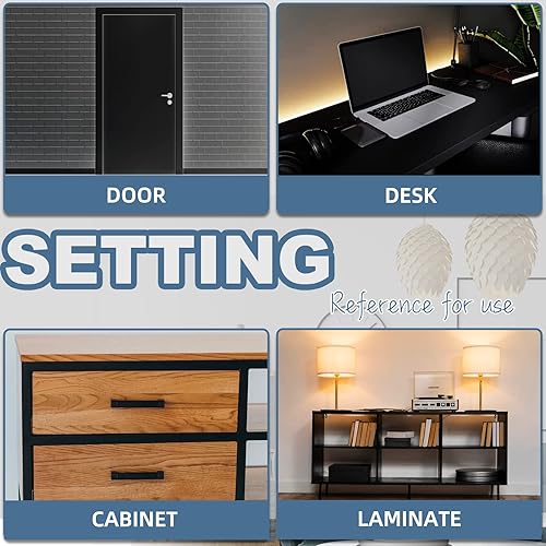 Miniatura 34 de Bandas de borde de melamina, rollo de chapa de 1/2 pulgada x 25 pies de borde blanco pre-pegado, cinta de madera real para reparación de gabinetes