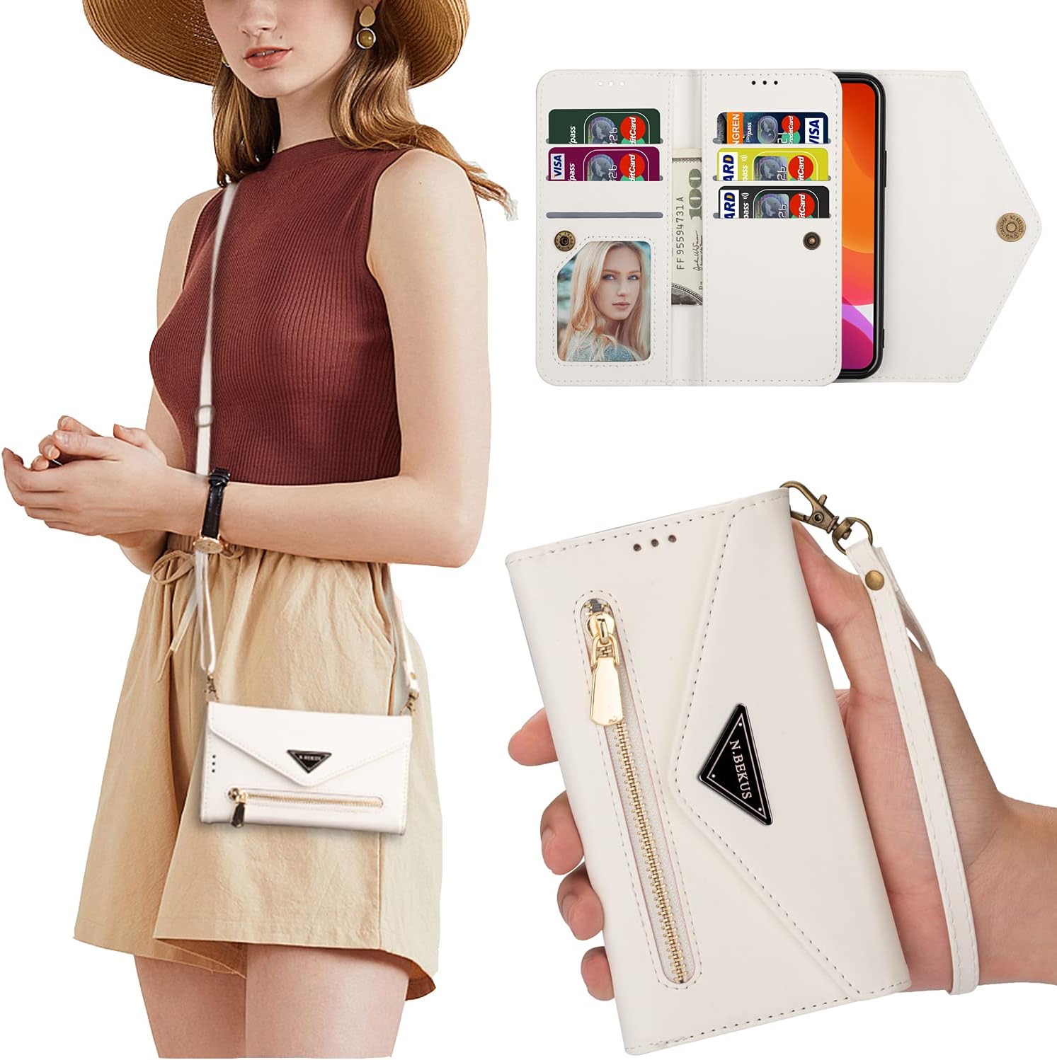 iphone purse case with shoulder strap