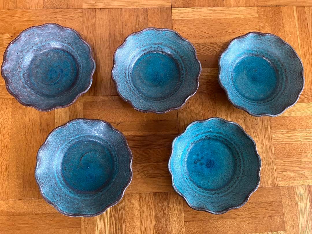 青銅大鉢 & 取り分け皿 5個 セット 作山窯 美濃焼 和食器