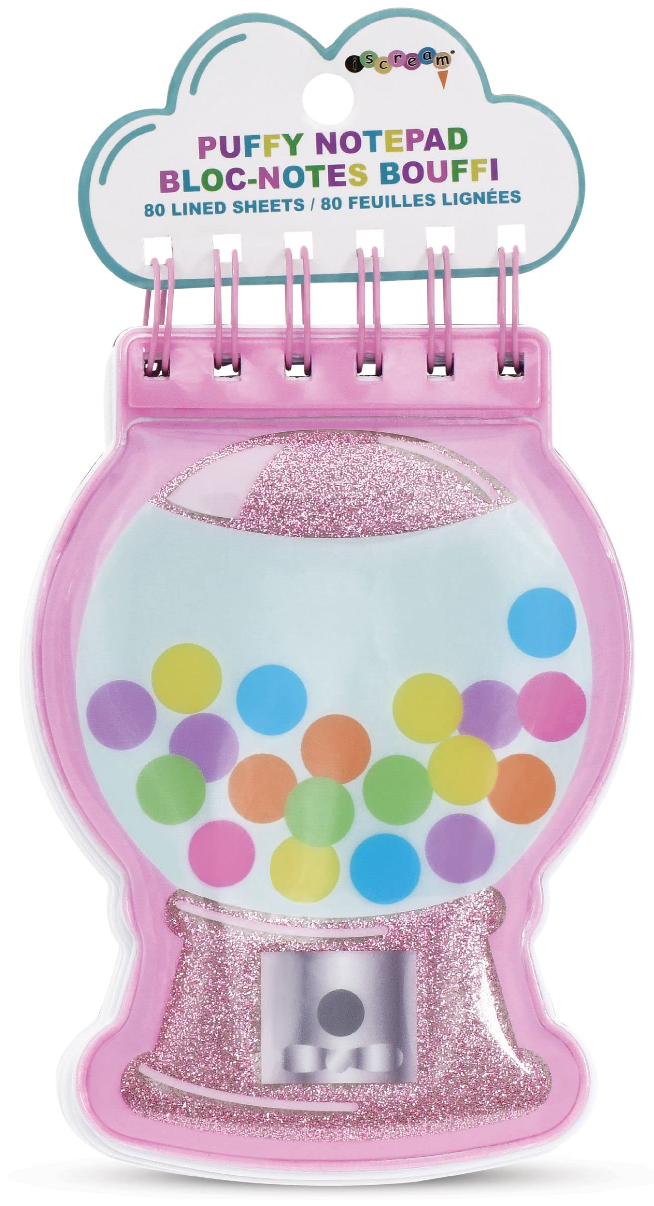 iscream Gumball Machine Shaped Puffy Spiral-Bound Lined Page 6.5" Journal