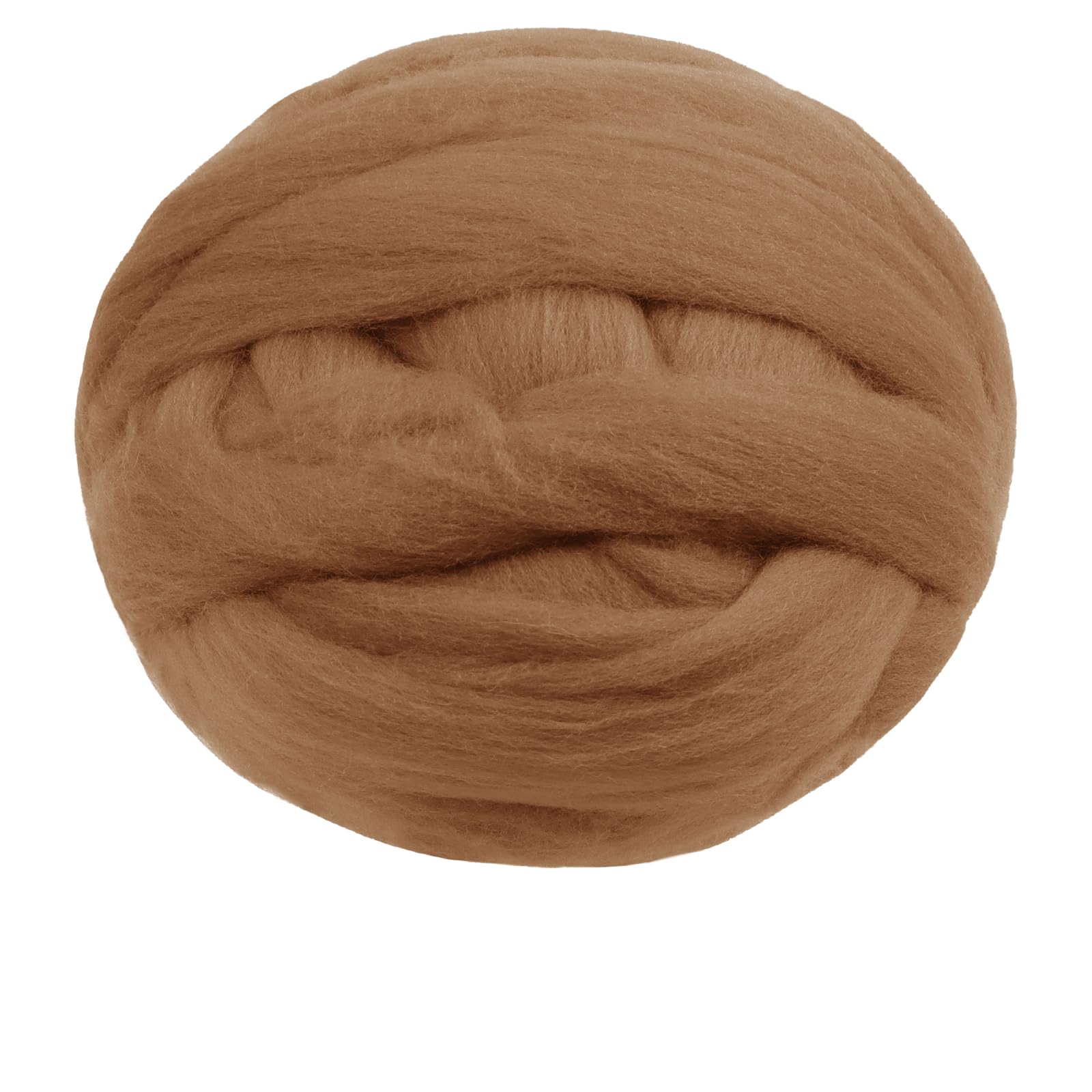 Uiopa Needle Felting Wool, 200g Felting Wool Soft Wool Roving Yarn, Light Camel Wool Roving for Needle Felting, Wet Felting, Felting Projects, DIY Crafts