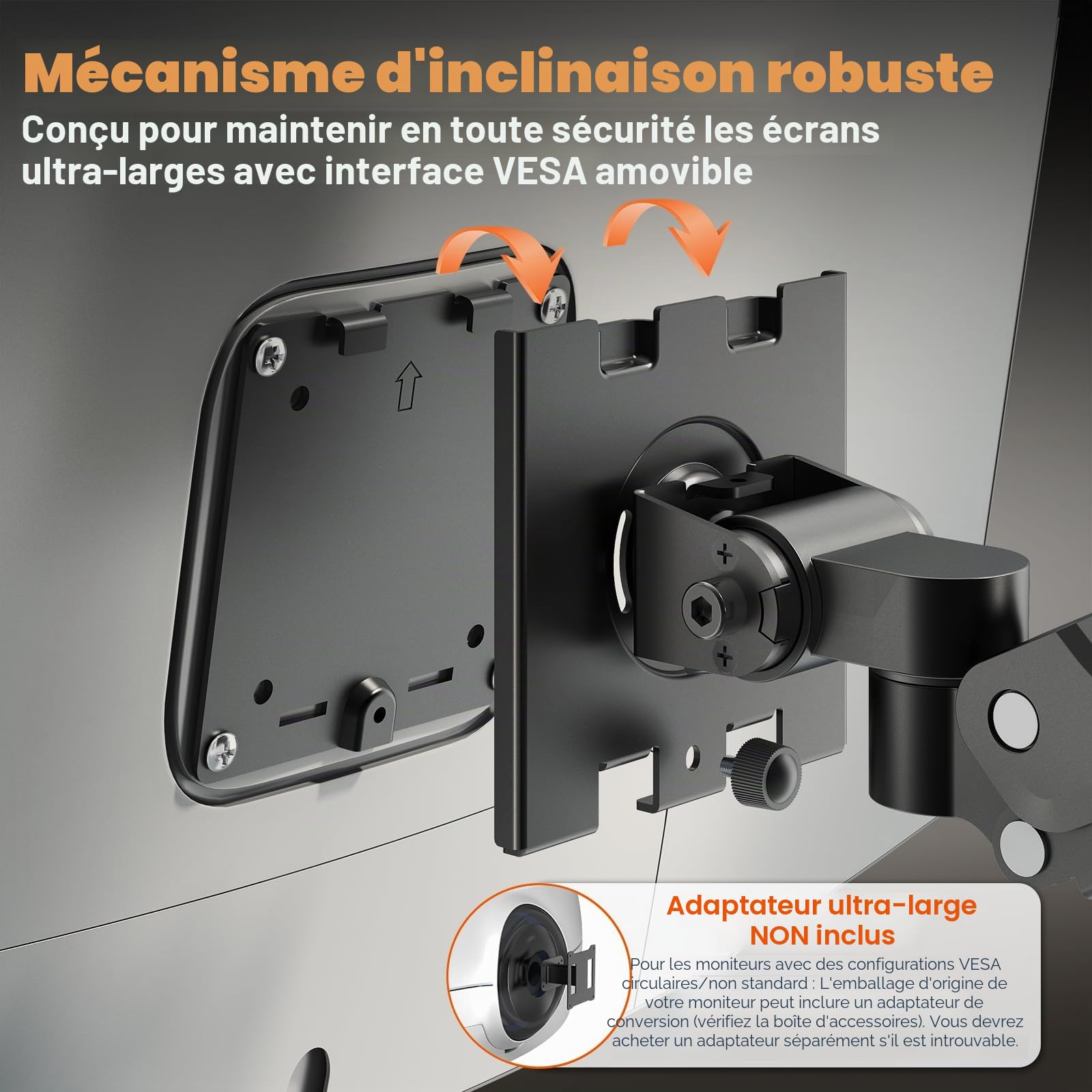 PUTORSEN Support Mural Double Bras pour écrans 17-49 Pouces, Bras Articulé Réglable à Ressort à Gaz,Charge Max 20kg par Bras,VESA 75x75/100x100,Solution Gain de Place pour Bureau et Maison, Noir
