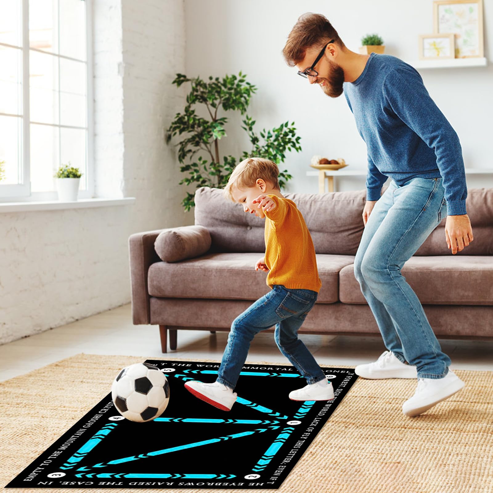 Tappetino da Allenamento per Calcio, 60 X 90 Cm Tappetino Calcio Antiscivolo Allenamento, Silenzioso, Assorbimento Degli Urti, Tappetino Calcio, Regali per Gli Appassionati E Bambino Di Calcio