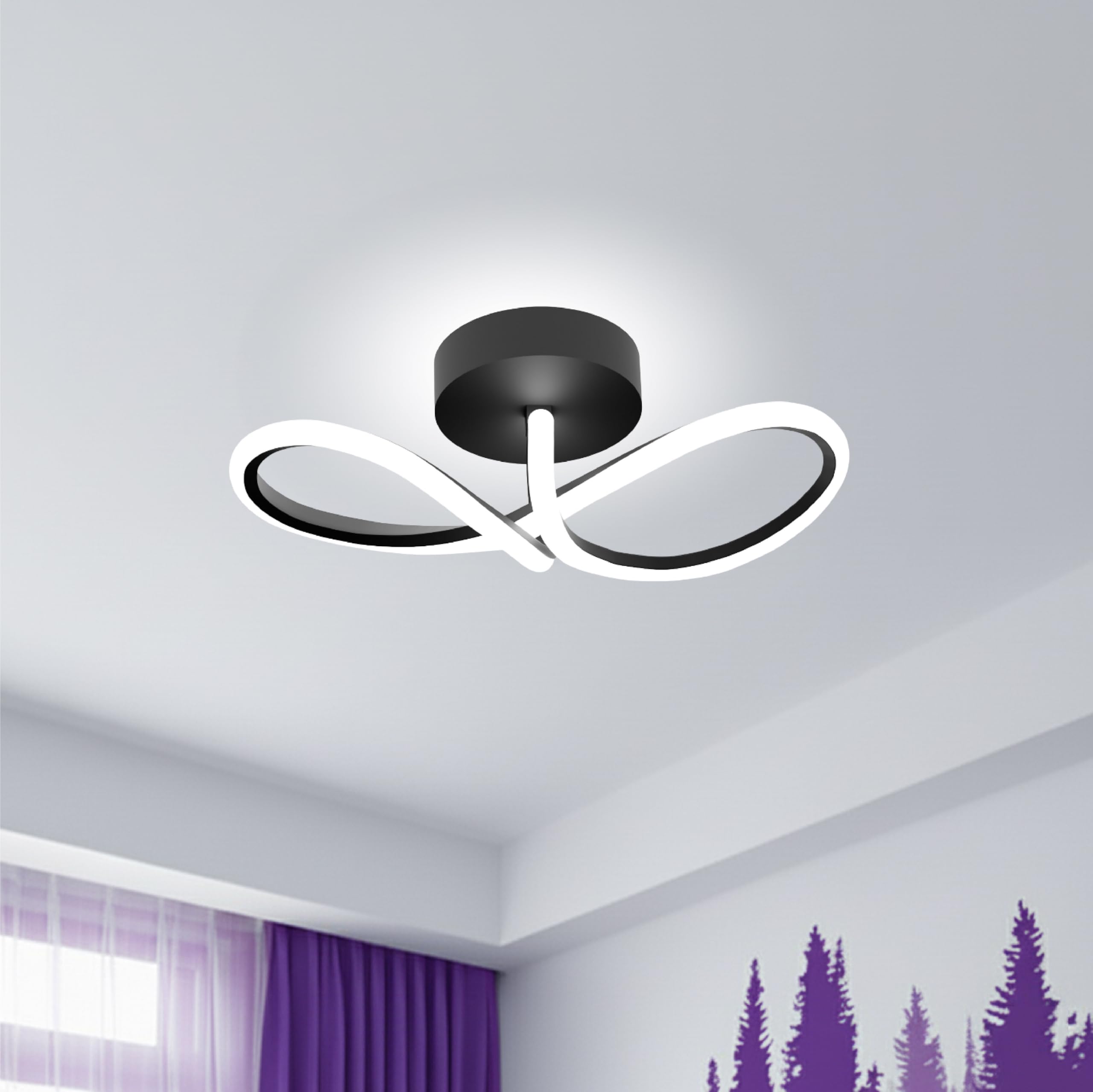 LED Ceiling Light 50W | 3 Colour Modes - Warm, Natural,Cool White | Decorative Ceiling Light for Bedroom, Kitchen,Study,Living Room,Balcony,Entrance,Foyer & Office-image-22