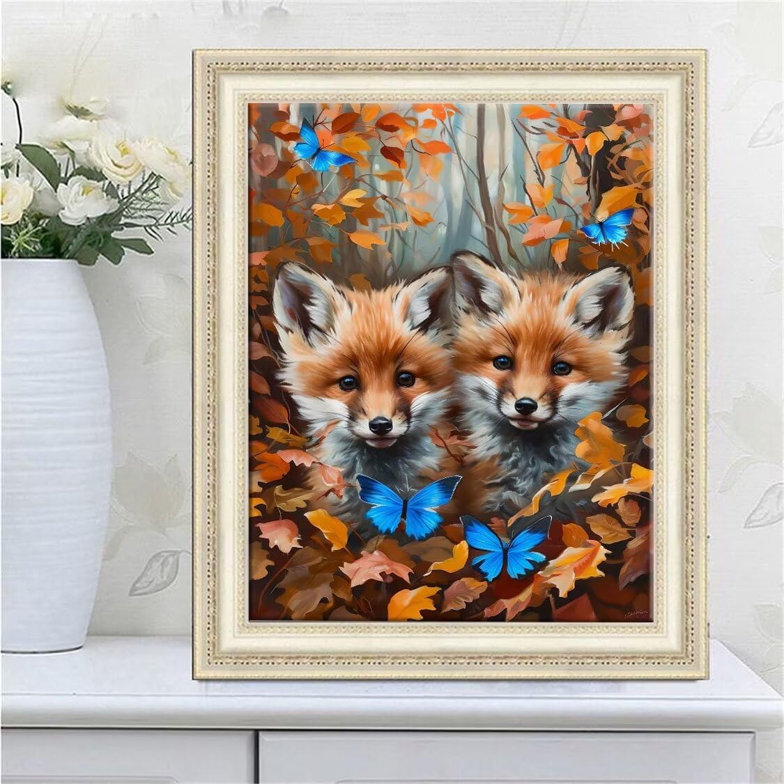 DIY Malarstwo diamentowe 5D, sztuka diamentowa, las, lisy, zestawy dla dorosłych, sztuka ze strasu, haft, artykuły rzemieślnicze, dla dzieci i dorosłych, idealna dekoracja ścienna do domu, prezenty,
