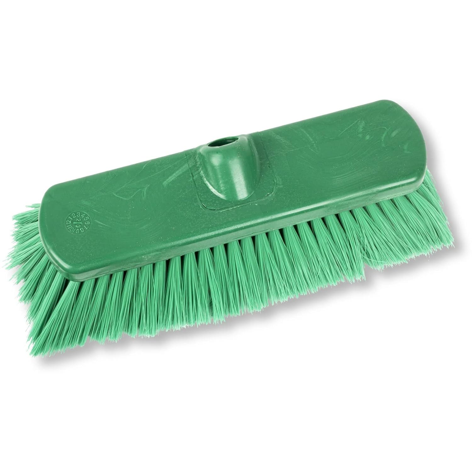 SPARTA 41278EC09 Flo-Thru Plastic Wall Scrub Brush, Equipment Brush With Soft Nylex Bristles For Industrial Kitchens, Hospitals, Commercial Cleaning, 4 Inches, Green