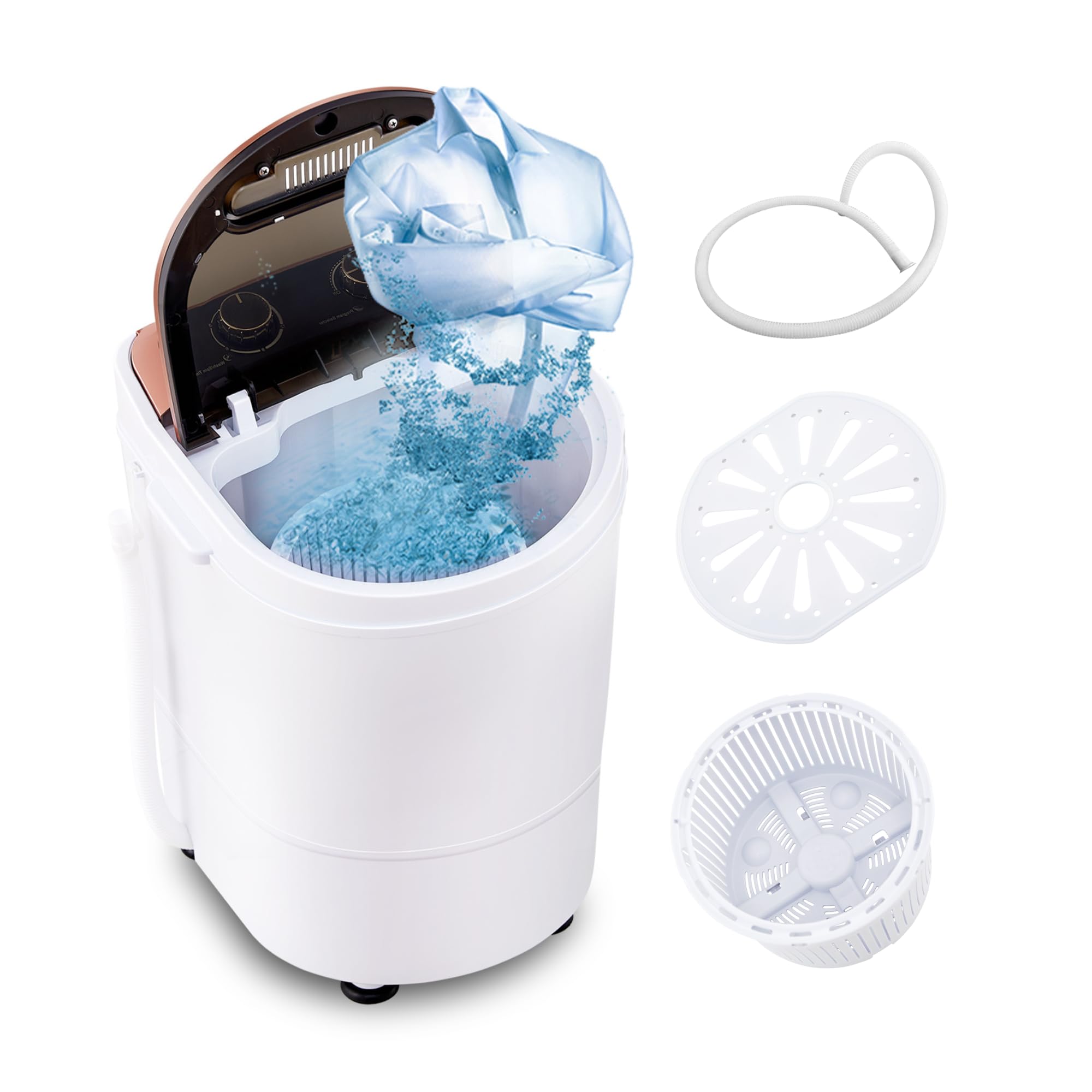 CLIPOP Portable Mini Small Washing Machine and Spin Dryer for Home, 2-in-1  Camping Washing Machine Compact Electric Washer Drying for Baby Clothes