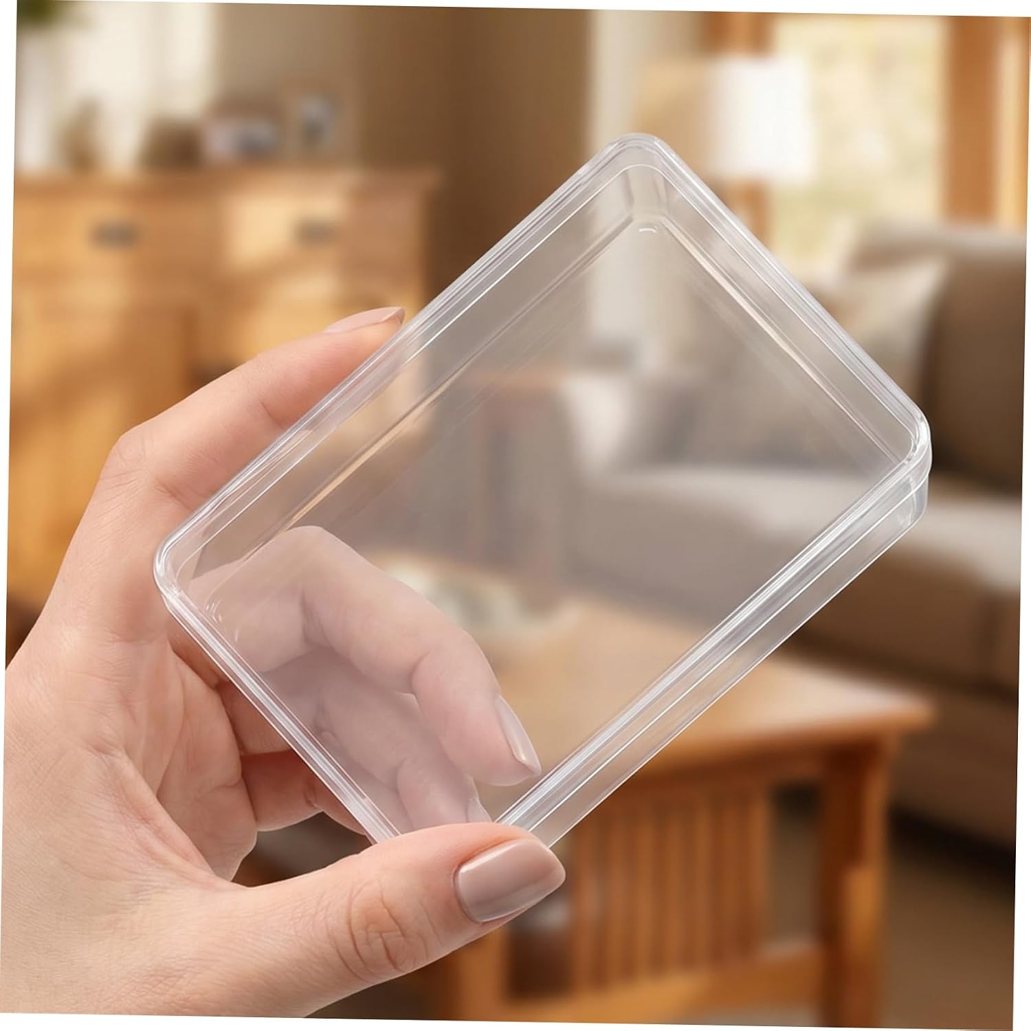 Kisangel 20pcs Plastic Playing Card Holder Display Case High Transparency and Multi-functional Storage, Space-saving Organizer Box for Playing Cards and Buttons, for Shelves and Travel image 4