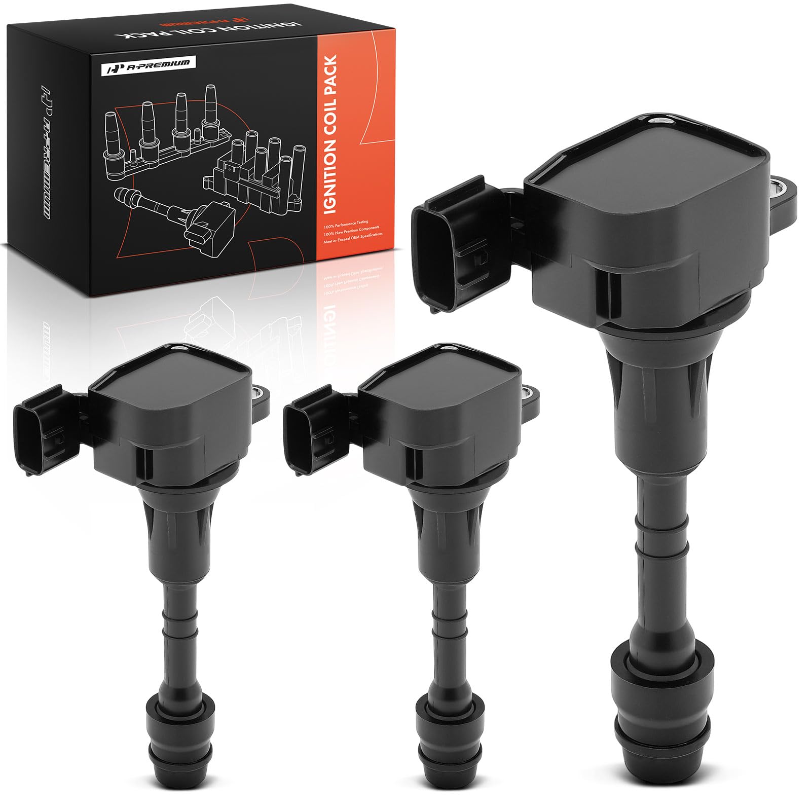 Set of 3 Ignition Coil Pack - Compatible with Nissan, Infiniti & Suzuki Vehicles - 3.5L 4.0L Engine - Pathfinder, Altima, Frontier, Quest, Maxima, QX4, Equator, Replace# 22448-8J115