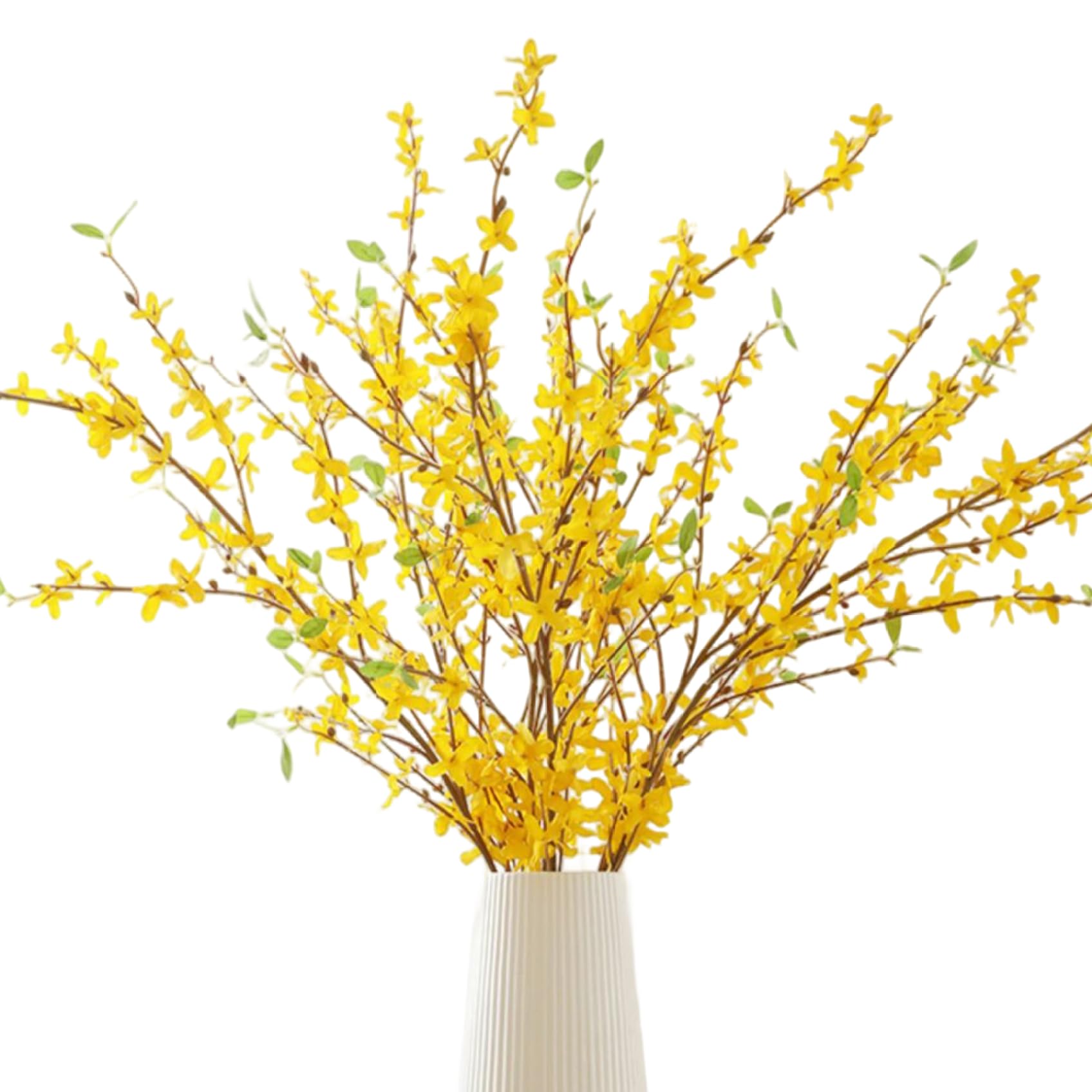 Neptuiby forsythia Branches Artificial forsythia Flowers Faux Branches 40.6in Realistic Yellow Spring Flowers Artificial Faux Stems for Vase Home Decor