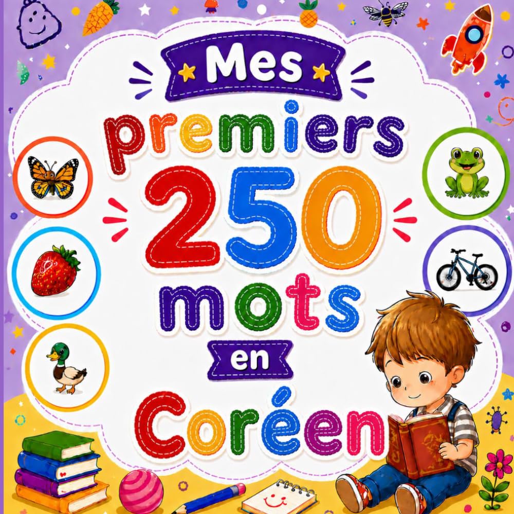 Mes premiers 250 mots en Coréen: Livre bilingue Français–Coréen pour enfants | Apprentissage facile avec images colorées | Vocabulaire essentiel du quotidien.