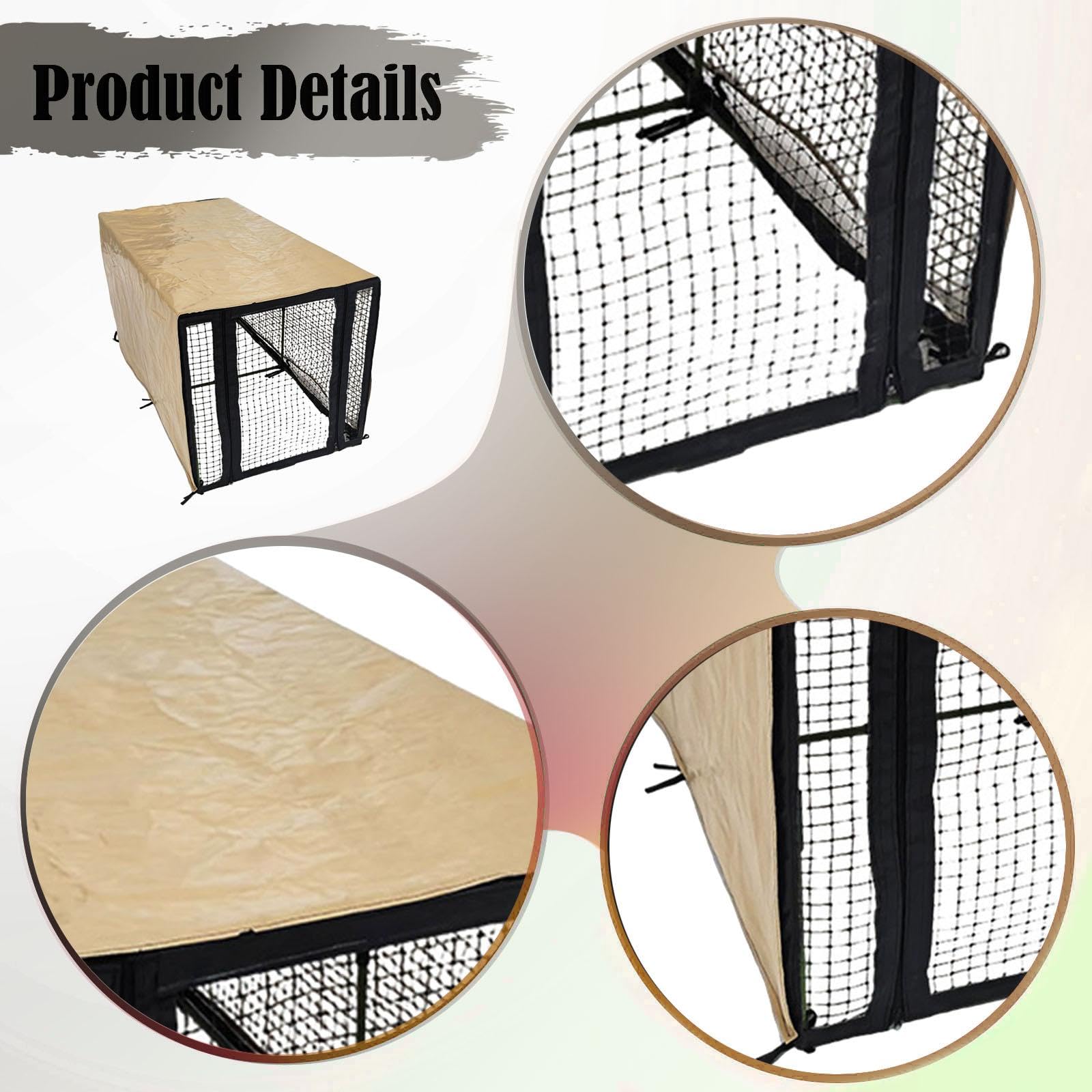 kowaku Gran Gallinero, Casa para Gallinas, Jaula Ajustable para Pollos con Estacas para El Suelo.