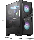 MSI MAG Forge 100R Case ATX, 2 ventole ARGB + controller (Mystic Light), supporta radiatori fino a 240mm, vetro temperato 4mm, filtro antipolvere, airflow ottimizzato, 2x USB 3.2 Gen1 - 10