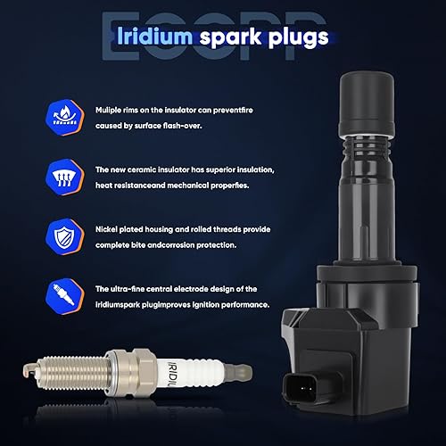 Vista 1254 de ECCPP Bobinas de encendido portátiles de repuesto para automóvil compatibles con Infiniti I30/para Nissan Maxima 3.0L V6 2000-2001 Reemplazo