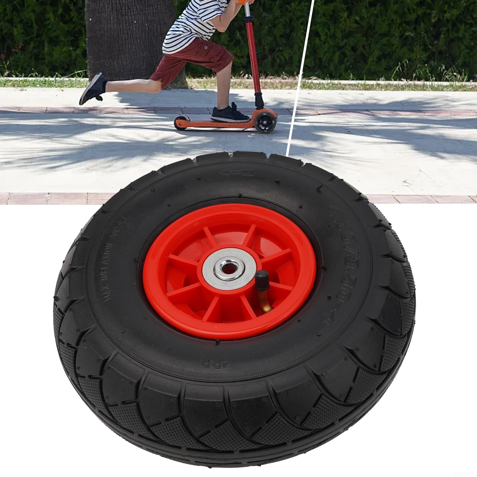 Kinder Elektroauto Reifen aus Gummi Luftreifen für Kinderfahrzeuge Dreirad für MOTORRAD Spielzeug Auto Ersatzrad Robust 8 Zoll Schwarz(1.0cm 10inch)