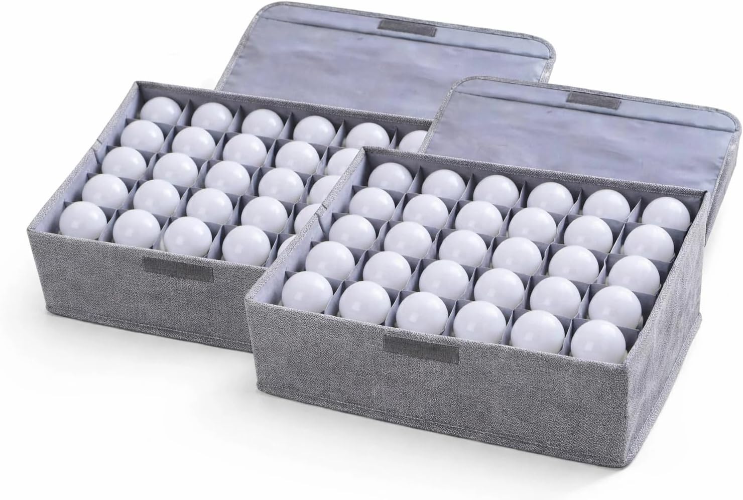 1 Pcs Light Bulb Storage 0rganizer, Christmas Light Storage Keep 30 Capacity Light Bulb Foldable Organizer with Lid Sturdy PP Board Fits Various Balls Standard Bulbs for Xmas Holiday