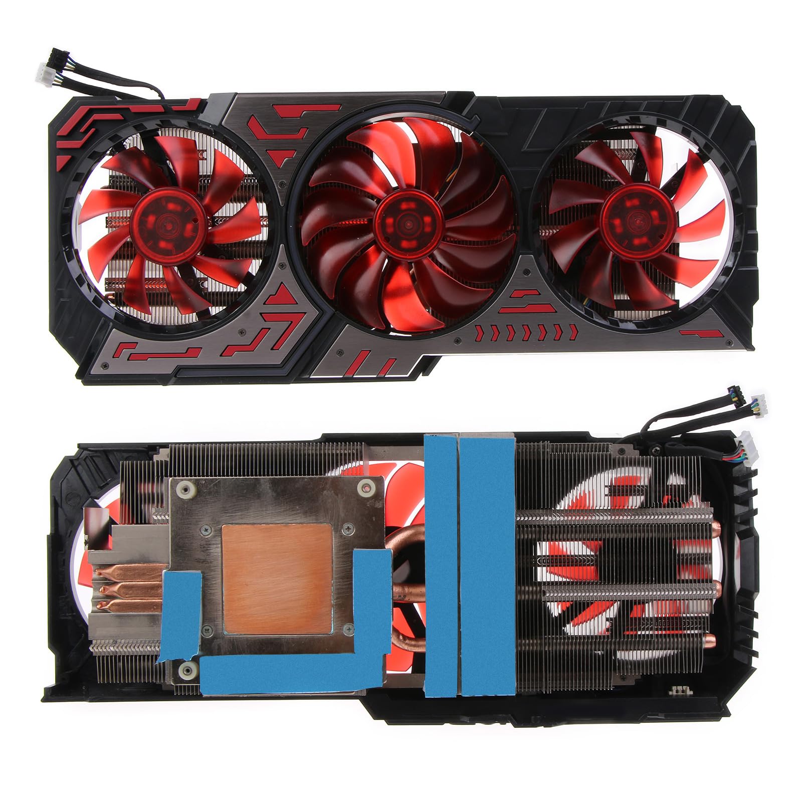 Ventilador de refrigeración para tarjeta gráfica de 12 V, 4 pines, 12 V, GPU, radiador con carcasa para tarjeta gráfica Super OC 2060 2070 2080