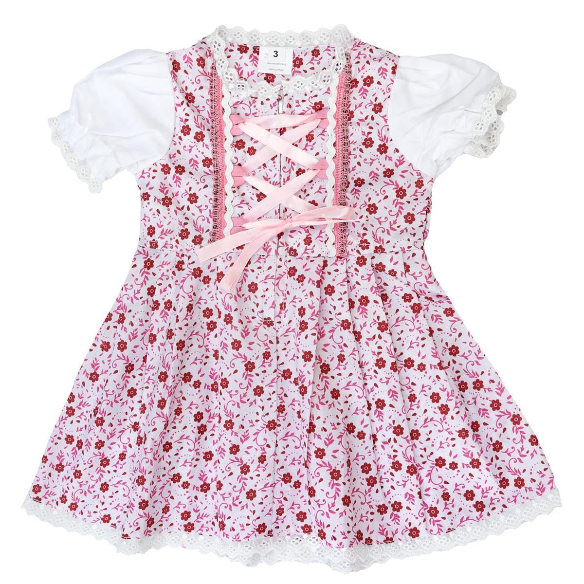Babydirndl - Abito tradizionale Dirndl, colore: Rosa
