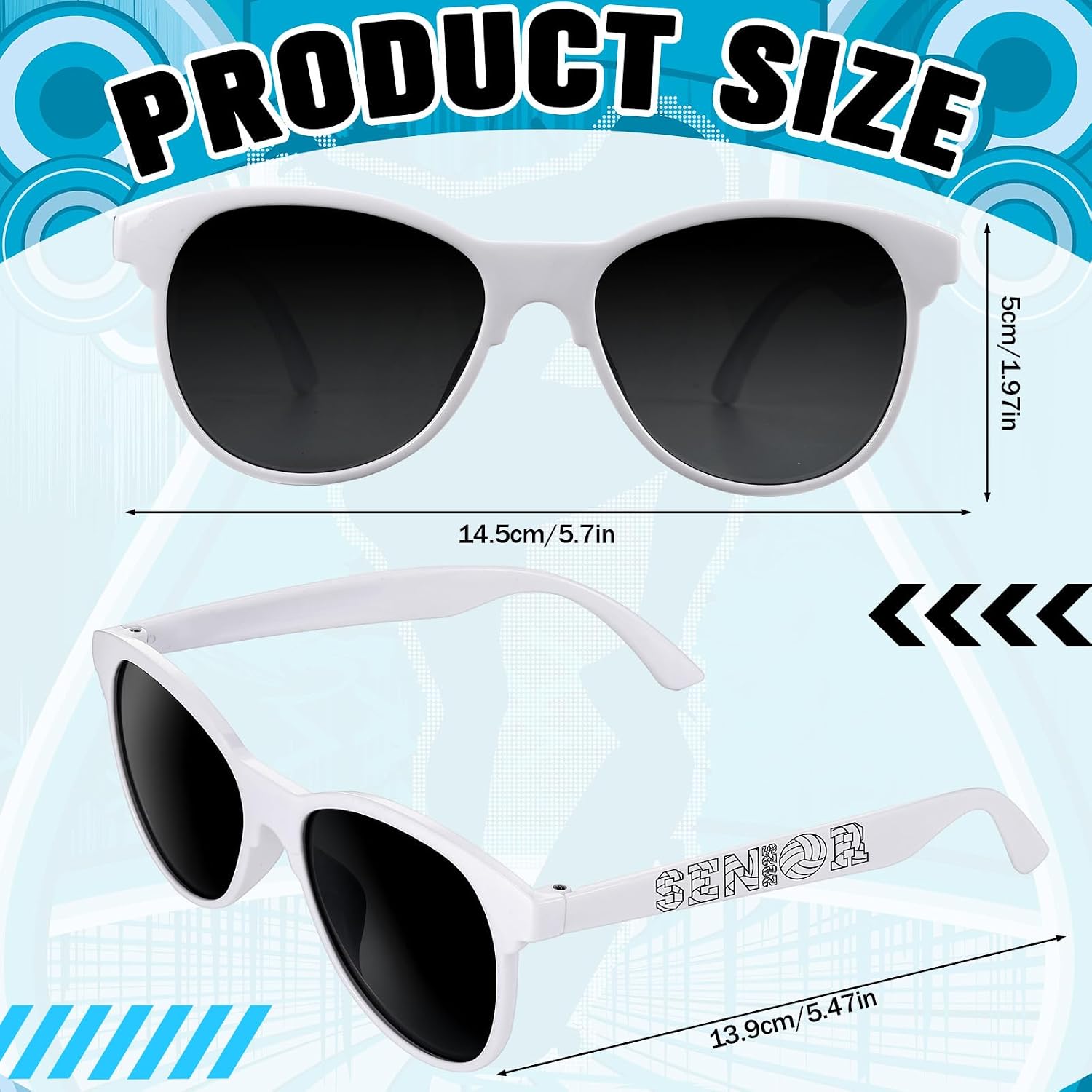 Relaxweex 12 Pcs Volleyball Glasses Volleyball Senior 2025 Team Gifts Party Favors Birthday Party Gifts Goody Bag Fillers for Sport Theme Supplies