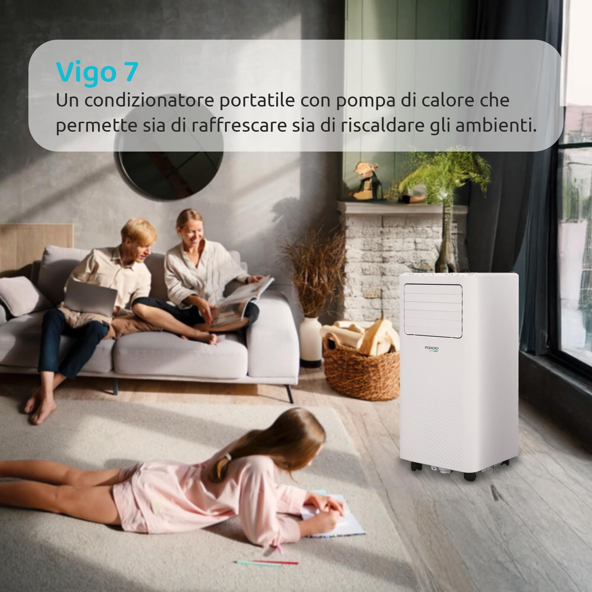 Mobiele airco - Met afstandsbediening - A - Slaapkamer - Airco